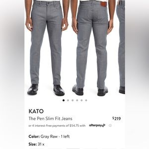 Hitoshi Kato “The Pen” Slim Jeans size 31